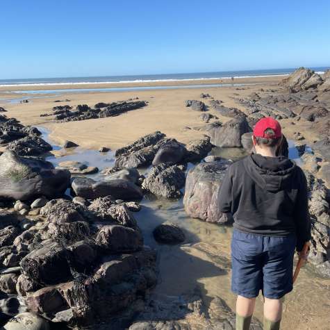 Student Looking at sea